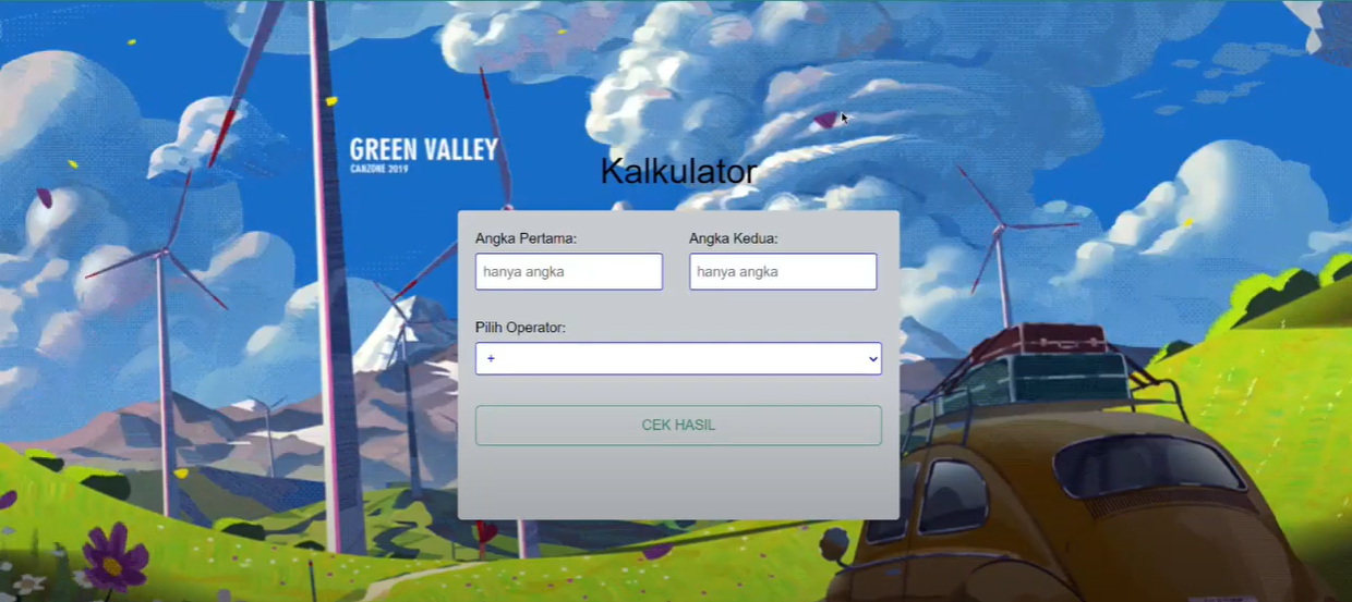 Tampilan Proyek Kalkulator